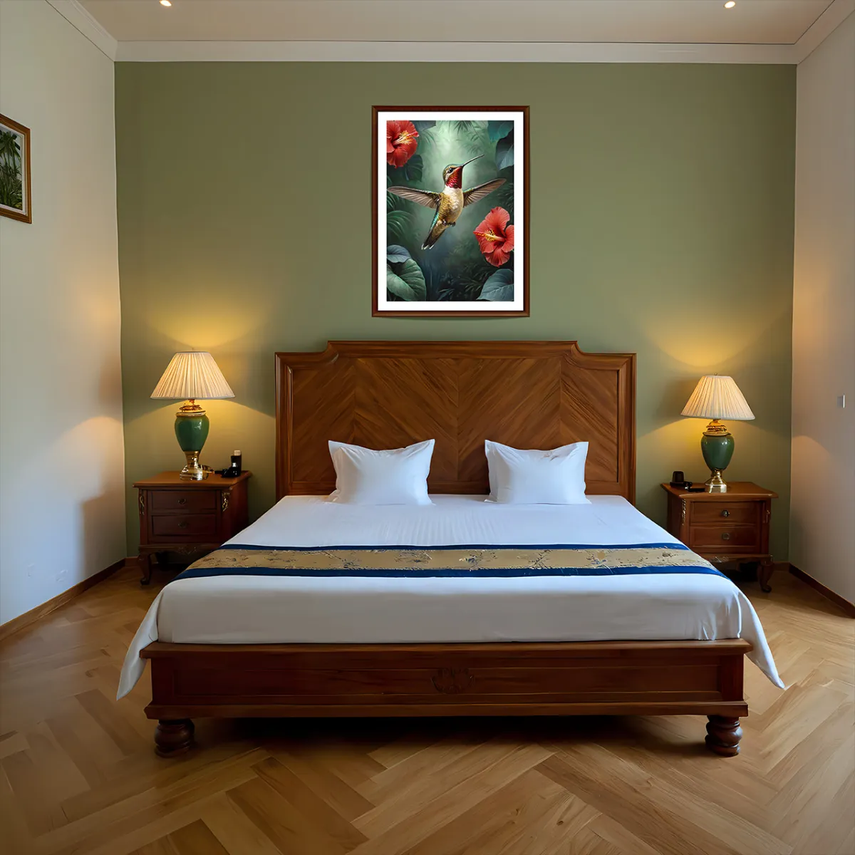 teal botanical decor