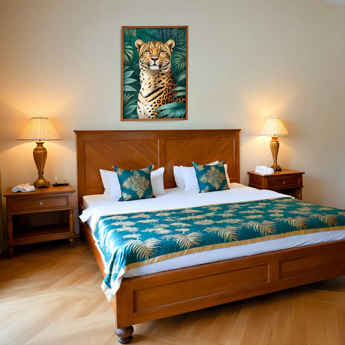 Leopard portrait artwork for modern interior decor
