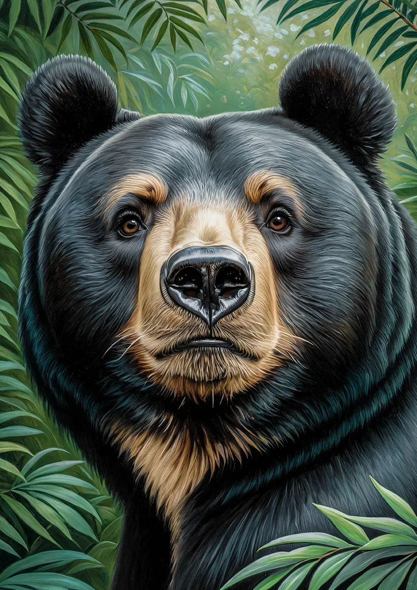 Sun bear wall art printable, fine art poster up to A0