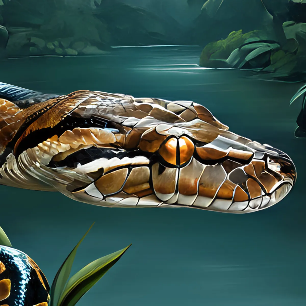 Python Jungle Wall Art