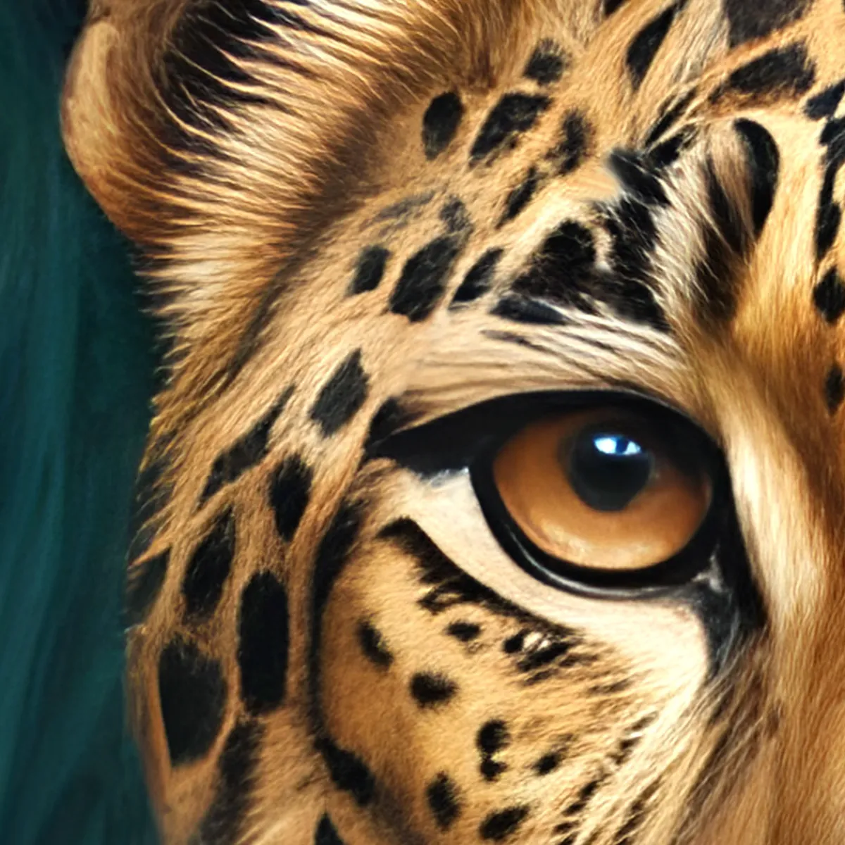 Close-up of The Pause revealing exceptional leopard detail