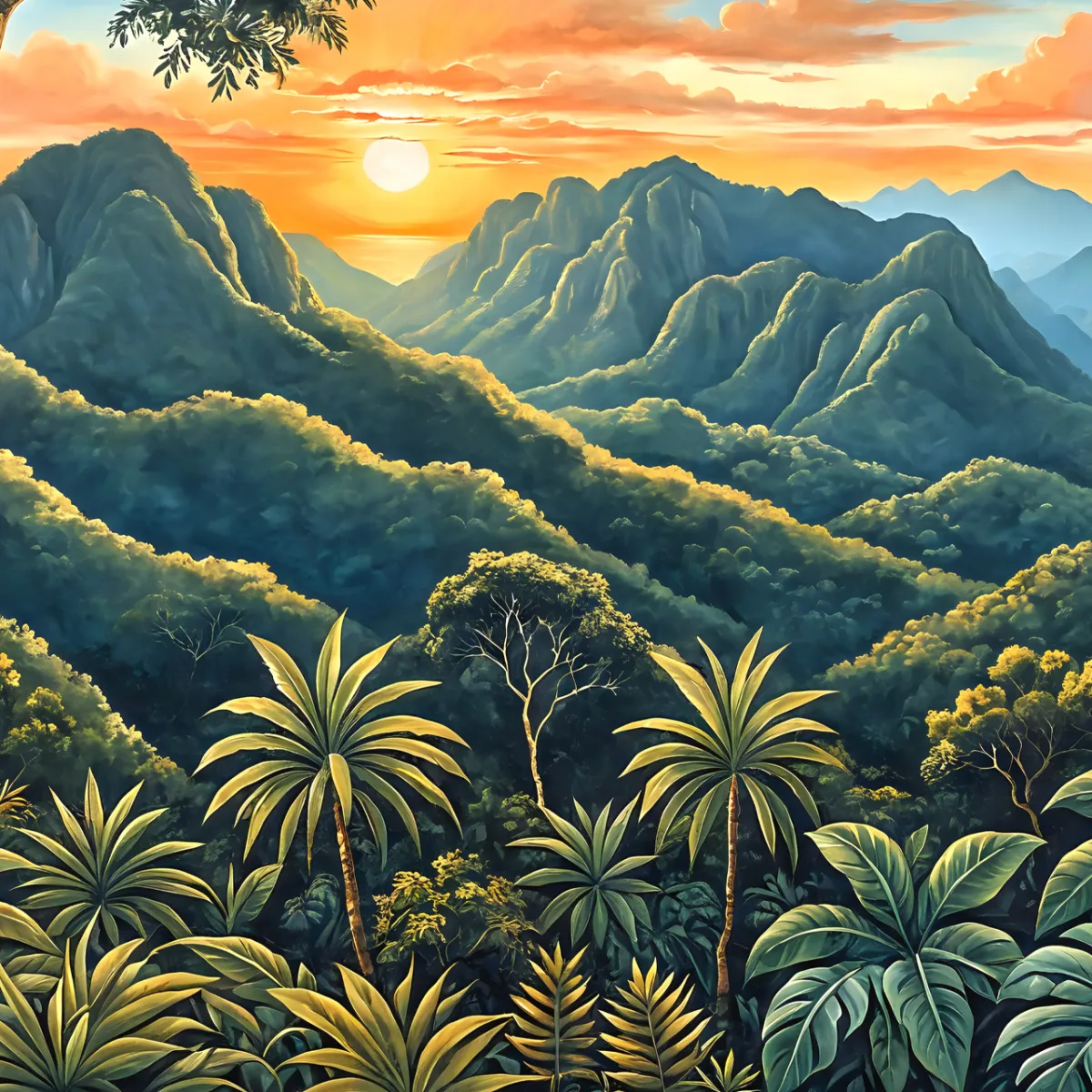     Close-up revealing the fine texture and premium detail of THE GOLDEN HOUR OF EDEN