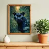Black panther fine art illustration for A0 and large wall prints