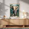 Tropical elephant artwork for refined interior decor