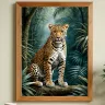 Jungle leopard illustration suitable for gallery-style prints