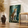 Leopard wall art created for refined interior design projects