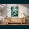 pink lotus flowers in serene jungle water