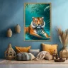 Fine art tiger illustration designed for large wall display