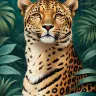 Leopard wall art printable, fine art poster up to A0
