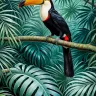 Toucan wall art printable, fine art poster up to A0