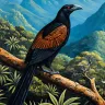 Greater Coucal tropical landscape digital wall art download