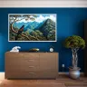 Exotic rainforest bird artwork for tropical interior decor
