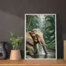 Tropical elephant face artwork printable wall decor