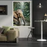 Asian elephant jungle poster in cozy living space
