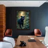 Large tropical black panther decor digital download