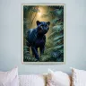 Tropical jungle panther artwork printable digital download