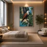 Luxury hotel bedroom with Eyes of the Andaman wall art