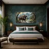 Luxury hotel suite featuring Buffalo Unbound panoramic wall art
