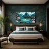 TAMAJAD Uncharted Eden panoramic artwork in hotel suite