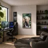 RIVER-TITAN elephant wall art adding character to a stylish gaming room