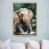 Framed RIVER-TITAN elephant artwork showcasing exceptional wildlife realism