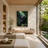 Premium Black Panther wall art enhancing a luxury spa interior with natural rainforest atmosphere and timeless sophistication.
